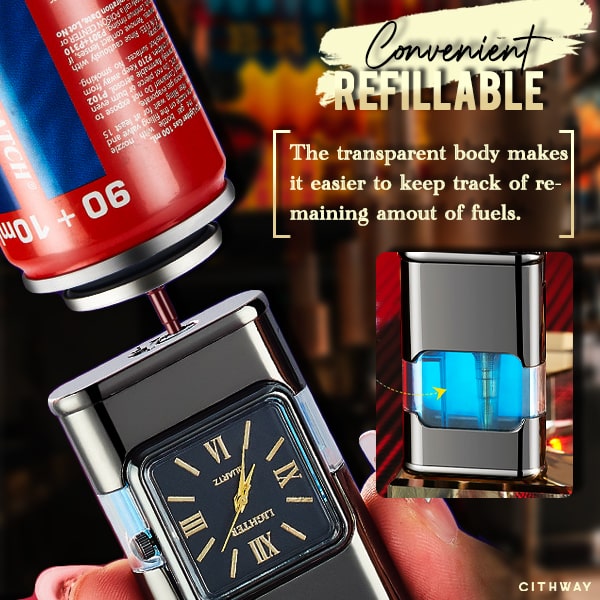 Remifa™ Winddichtes zweiflammiges Vintage-Uhrenfeuerzeug