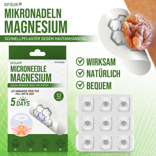 GFOUK® Magnesium MicroNeedle Schnell-Entfernungspflaster für Hautstellen