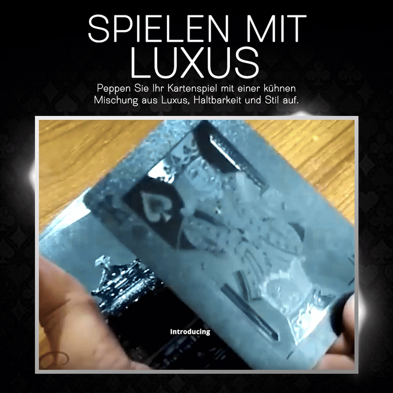 GFOUK® Wasserdichte schwarze Diamant-Pokerkarten