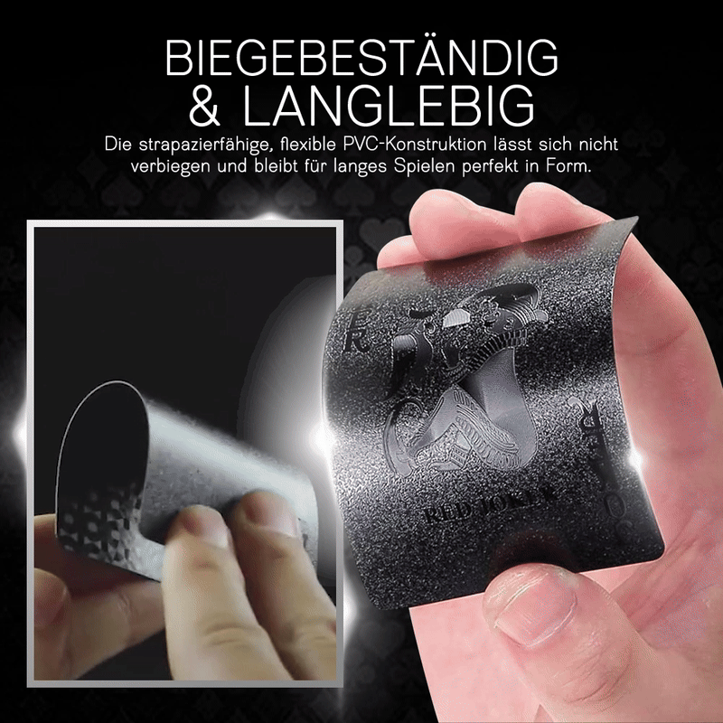 GFOUK® Wasserdichte schwarze Diamant-Pokerkarten
