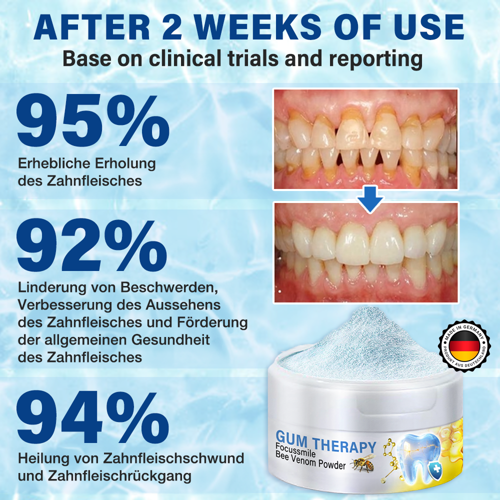❤️Furzero® Focussmile Bienengiftbehandlung Pulver zum Einnehmen 🦷 (🇩🇪 BZÄK Zugelassen)