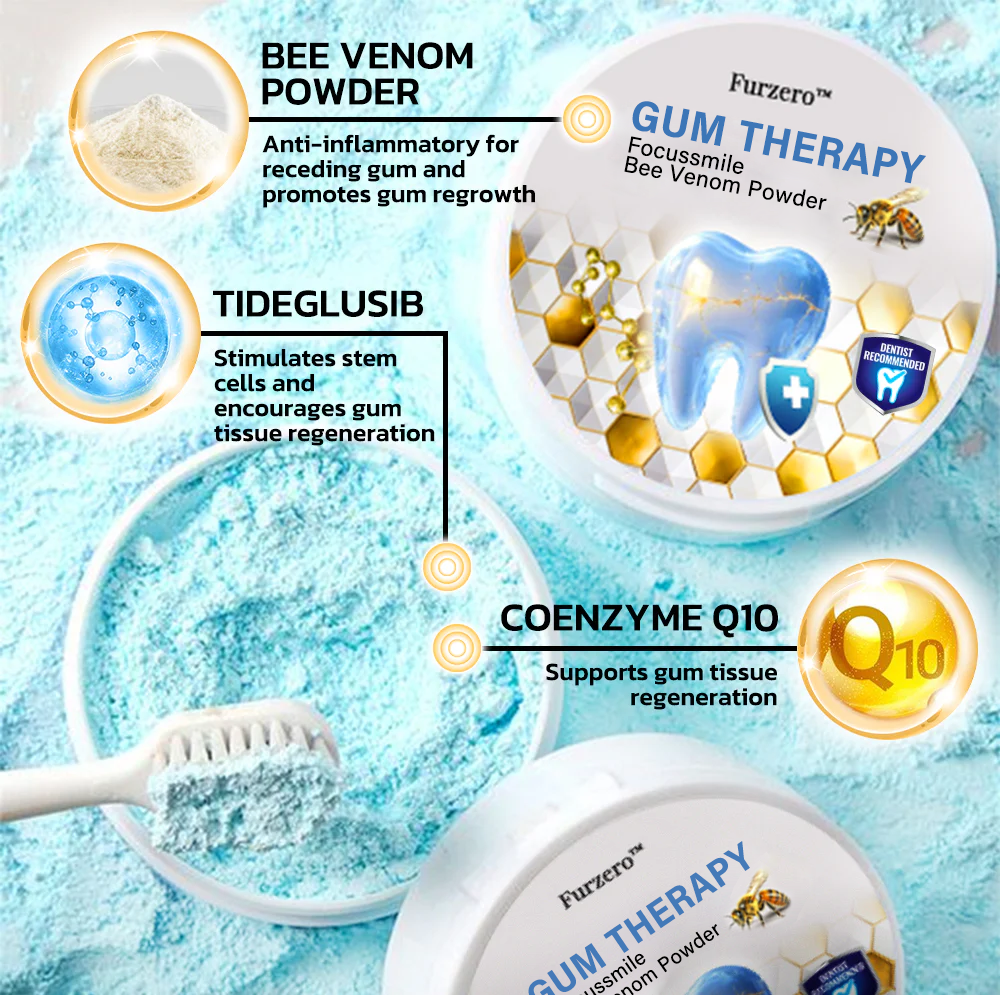 ❤️Furzero® Focussmile Bienengiftbehandlung Pulver zum Einnehmen 🦷 (🇩🇪 BZÄK Zugelassen)